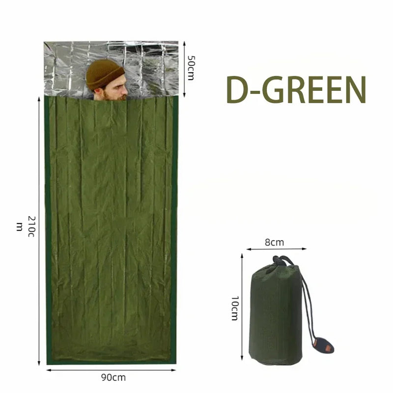 Emergency Sleeping Bag Survival Bag | Portable  Blanket Survival Gear Emergency Bivy Sack Bivvy Thermal Sleeping Bag Camping