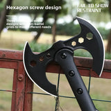 New Outdoor EDC Portable Multifunctional Engineer Axe Camping Survival Tactical Axe Mountaineering Firefighting Hammer Car Tools