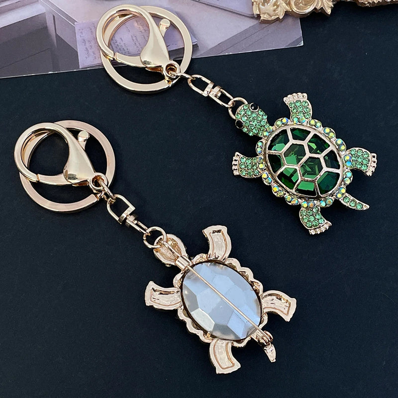 Funny Tortoise Key Ring Women's Luxury Bag Keychain Souvenir Gift for Girlfriend Marine Animals