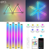 WIFI LED Smart Wall Lamp RGBIC Light Bar DIY Atmosphere Light Starry Sky Lamp App Music Rhythm TV Backlight Bedroom Game Light