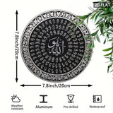2D Ramadan Mubarak Aluminum Sign - 1pc 8x8" Glam Wall Hanging, Home Party Decor, Perfect Festival Gift