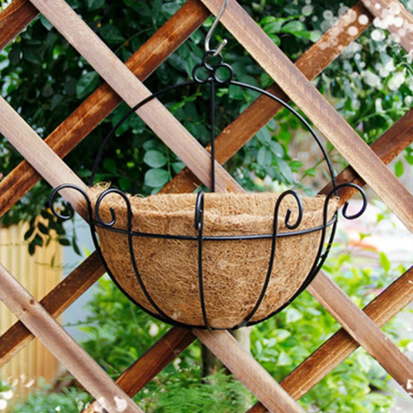 Hanging Baskets for Plants Outdoor Coconut Coir Hanging Planters Outdoor Metal Wire Flower Pots with Coco Liner for Plant Indoor