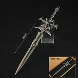 Frostmourne Swords World of Warcraft Lich King Weapon Sheepshead Sword Gift Box Metal Katana Model Safety Knife Studded Toys Boy