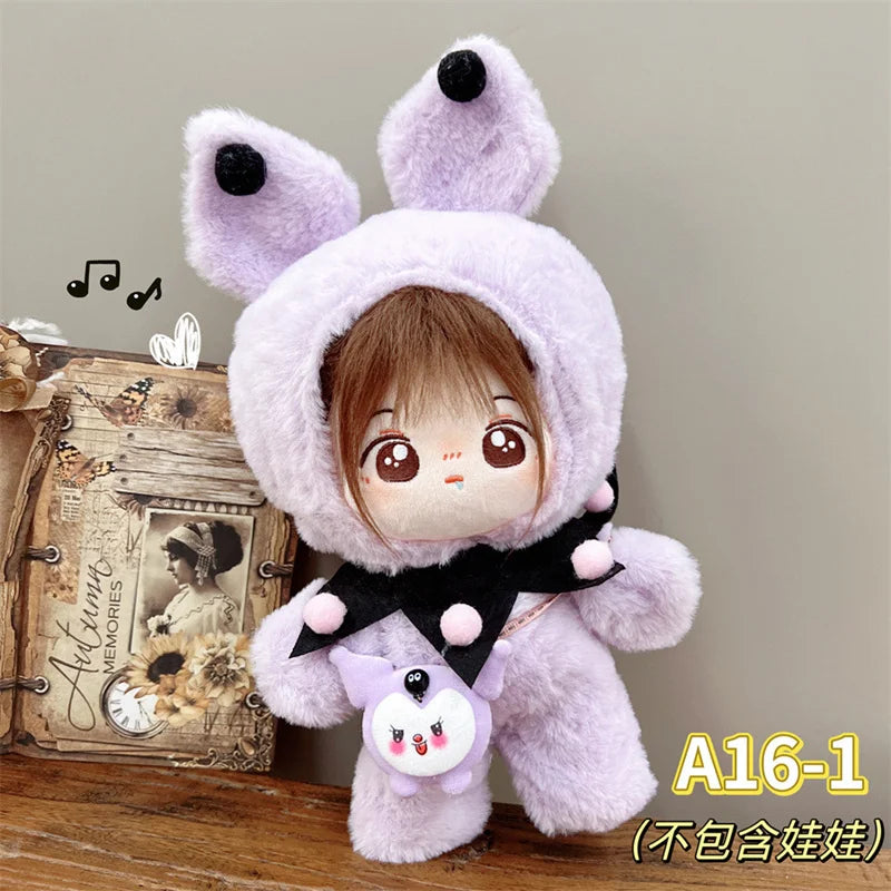 Doll Clothes For 20cm Idol Cotton Doll Outfit Accessories Bunny Onesie Jk Uniform Skirt Clothes DIY Collection Gift Without Doll