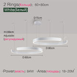 Ceiling lights living room dining room bedroom kitchen light Nordic modern chandelier simple ring light led pendants round lamps