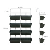4 Tier Wall-Mounted Elevated Garden Planter Raised Bed Vertical Flowers Pots Plant Container Accessories Flower Garden Supplies