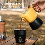 Small Espresso Maker Stovetop - Aluminum Moka Pot 2 Cup, Portable Espresso Coffee Pot Coffee Maker for Camping Travel