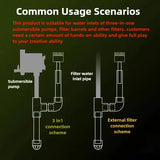 Transparent Aquarium Skimmer Acrylic Lily Pipe Spin Surface Inflow Outflow Water Plant Tank Filter Cleaning FishTank Accessories