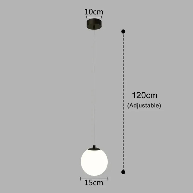 Modern Long Dining Room Chandeliers Glass Ball Lampshade Light Over The Table Kitchen Office Pendant Lamp Home Decor Luminaires
