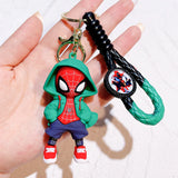 Disney Marvel Spider-Man Keychain Cartoon Comics Avengers Series Key Ring Pendant Ornaments Jewelry Gifts for Friends