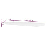 2 White MDF Floating Shelves for Wall - Stylish Book & DVD Storage Solution