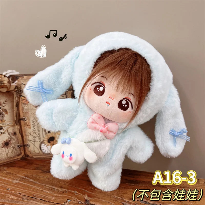 Doll Clothes For 20cm Idol Cotton Doll Outfit Accessories Bunny Onesie Jk Uniform Skirt Clothes DIY Collection Gift Without Doll