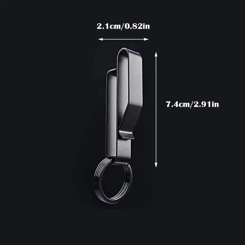 Stainless Steel Waist Hook Molle Hanging Car Key Buckle Key Clip Belt Buckle Outdoor Buckle Keychain Bag Strap Tools