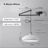 Modern Dining Table Rocker Chandeliers LED Can Be Shifted Long Pole Lamps Nordic Simple Telescopic Folding Long Arm Chandelier