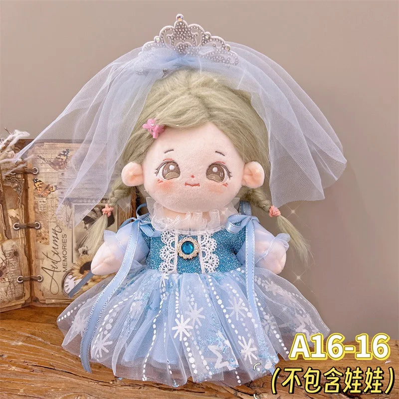 Doll Clothes For 20cm Idol Cotton Doll Outfit Accessories Bunny Onesie Jk Uniform Skirt Clothes DIY Collection Gift Without Doll