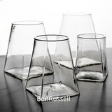 Square Bottom Circular Mouth Micro Landscape Glass Jars with Bamboo Lid Glass Vase Succulent Moss Bansai Glass Terrarium