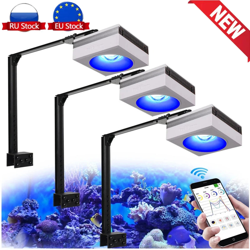 PopBloom-RL90 WiFi Aquarium LED Lighting 100W, Coral Reef Grow Aquarium Light for Saltwater SPS/LPS Marine Fish Tank LED Light