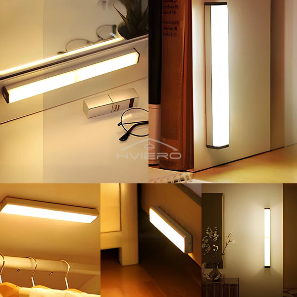 Wireless Motion Sensor Led Lamp Usb Rechargeable Night Light Kitchen Wardrobe Closet Living Decorative Lighting Smart Touch Bulb