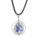 New Game Jinx Blue Rose Rotatable Necklace Anime Game Arcane Season 2 Backpack Pendants Metal Fashion Jewerly Fans Collections