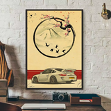 Japanese Cars Samurai Poster Poster HD art sticky wall waterproof home living room bedroom bar aesthetic decoration