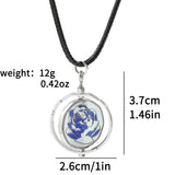New Game Jinx Blue Rose Rotatable Necklace Anime Game Arcane Season 2 Backpack Pendants Metal Fashion Jewerly Fans Collections