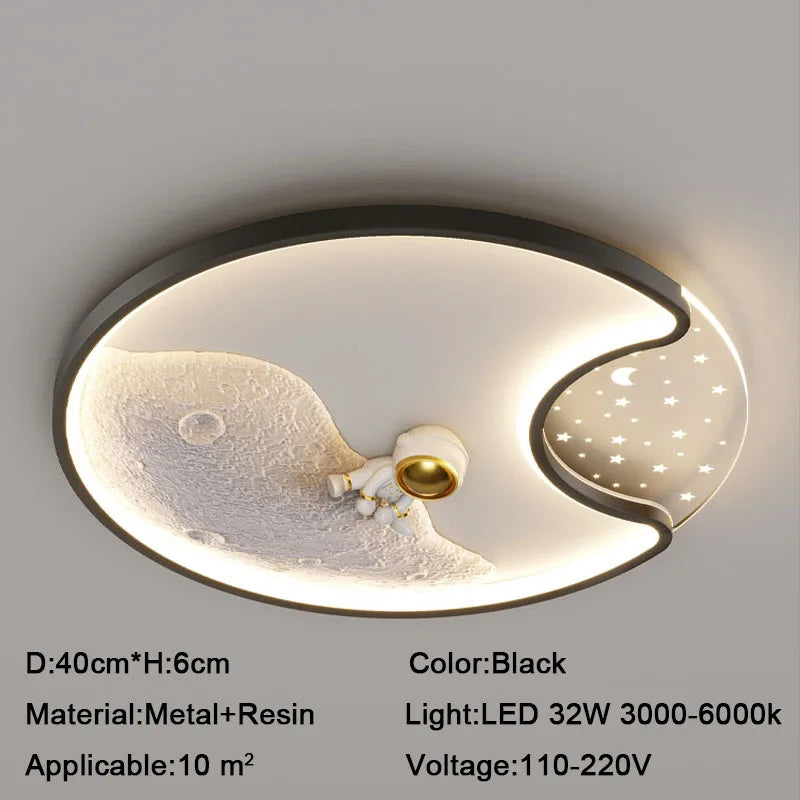 Luminaire Modern Astronaut Led Ceiling Lamp Children kids Boy Bedroom Light Surface Mounted led ceiling light