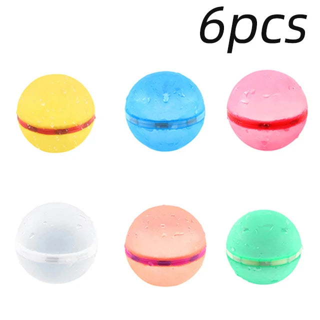 Reusable Magnetic Water Balloons Refillable Water Balloon Quick Fill Self Sealing Water Bomb Splash Balls for Kids Swimming Pool