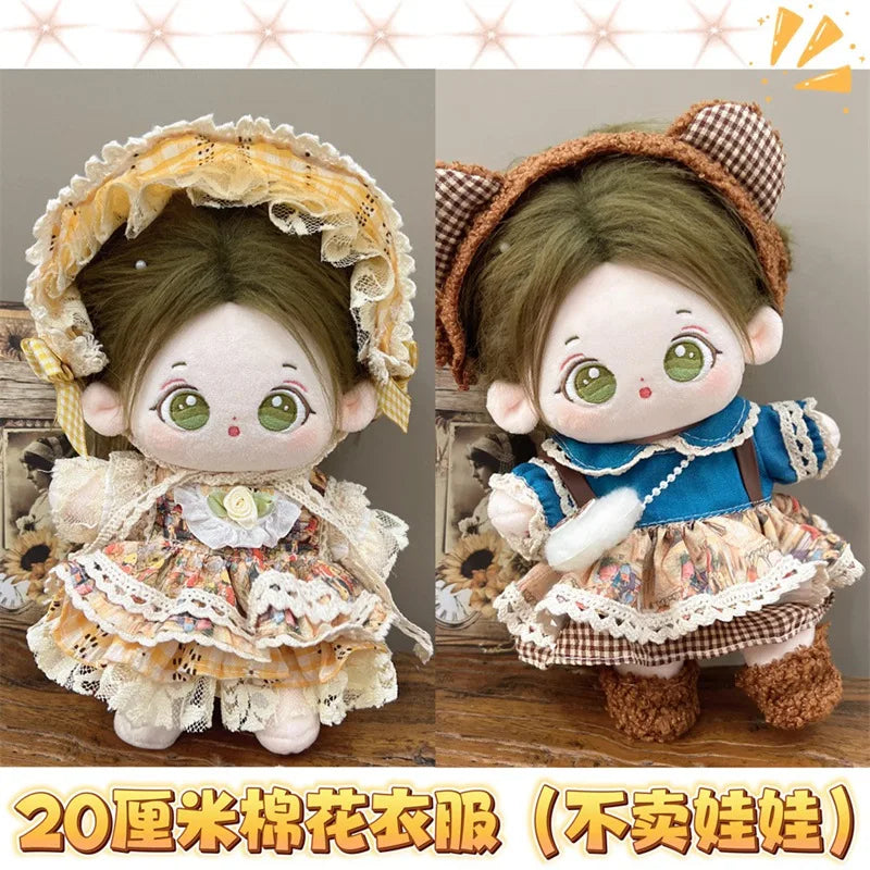 Doll Clothes For 20cm Idol Cotton Doll Outfit Accessories Bunny Onesie Jk Uniform Skirt Clothes DIY Collection Gift Without Doll