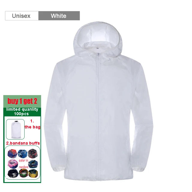 Camping Windbreak Men Women Hiking Jacket Waterproof Sun Protection Windbreaker Fishing Jackets Quick Dry Skin With Pocket