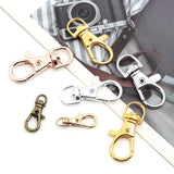 10pcs Split Key Ring Swivel Connector Carabiner for Jewelry Finding Making Gold Silver Plated Lobster Clasp Hooks DIY Keychains