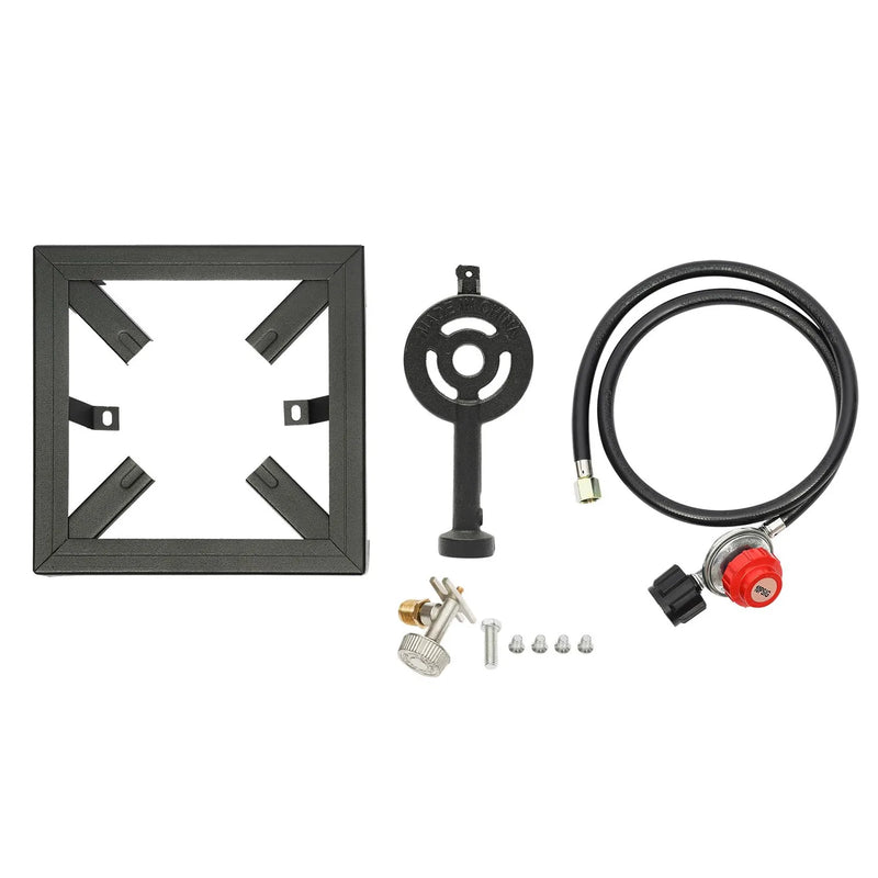 Portable Single Burner Outdoor Gas Stove Propane Cooker With Adjustable 0-20Psi Regulator Hose For Patio Camping