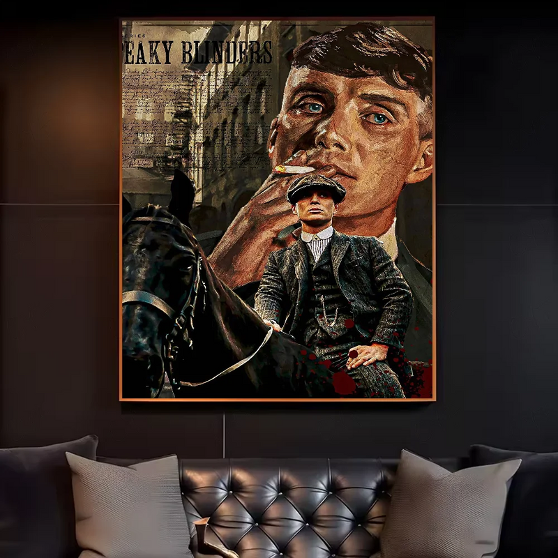 Movie P-Peaky B-Blinders Poster HD art sticky wall waterproof home living room bedroom bar aesthetic decoration