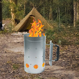 Fast Fire Chimney Starter Charcoal Bucket Easy to Use with Handle Practical Burner Bucket for Grill BBQ Outside Yard Cooking