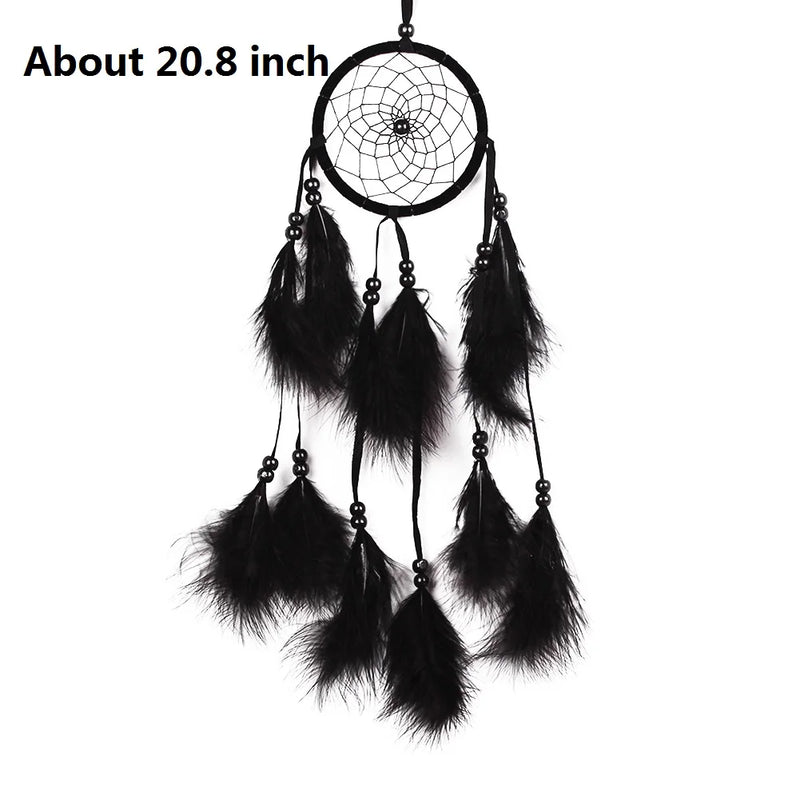 Feather Dream Catcher Indian Style Wall Hanging Wind Chimes For Car Ornaments Room Decor with Rattan Bead Dreamcatchers