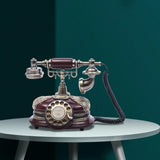 Telephone Imitation Antique Phone Retro Rotary Dial Telephone Corded Old Fashion Antique Landline Telephone Decor Antique Phone