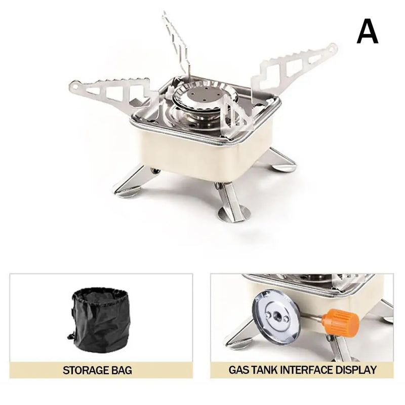 Portable Camping Stove Mini Heater Gas Stove Cookware Foldable Outdoor Gas Burner Barbecue Camping Equipment Camping Furnace
