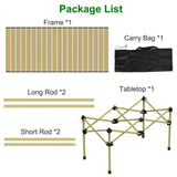 Folding Camping Table, Portable upgraded carbon steel Table with Carry Bag Heavy Duty,Lightweight Foldable Camp Table 4-6 Person