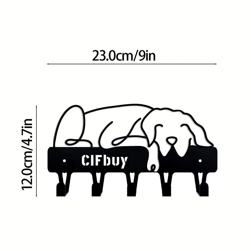 Multifunctional Iron Wall Hanging Cute Cat Key Rack Festive Atmosphere Cat Wall Rack Hook Household Key Coat Hanger Hook
