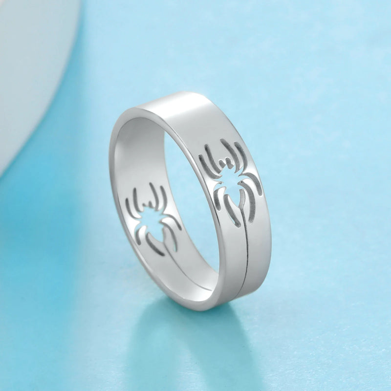 Skyrim Stainless Steel Spider Ring for Men Women 6MM Wide Finger Rings 2025 Hip Hop Punk Jewelry Birthday Gift for Lover Friend