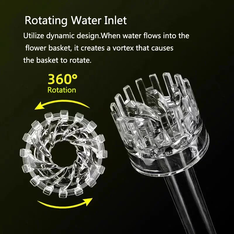 Transparent Aquarium Skimmer Acrylic Lily Pipe Spin Surface Inflow Outflow Water Plant Tank Filter Cleaning FishTank Accessories