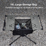 WESTTUNE Folding Camping Table Aluminum Lightweight Portable Table with Storage Mesh Bag for Outdoor Backyard Picnic BBQ Hiking