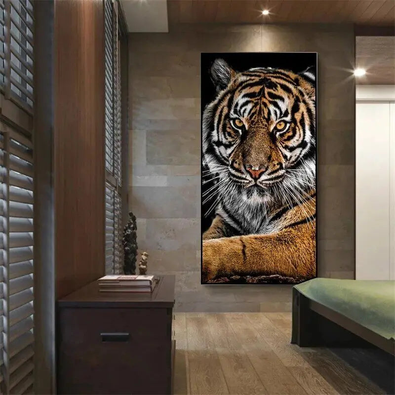 Animals Canvas Painting Tiger Canvas Wall Art Decoration Posters Prints HD Pictures For Living Room Home Decor Frameless Gifts