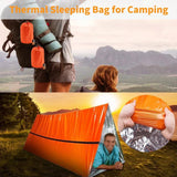 Emergency Sleeping Bag Survival Bag | Portable  Blanket Survival Gear Emergency Bivy Sack Bivvy Thermal Sleeping Bag Camping
