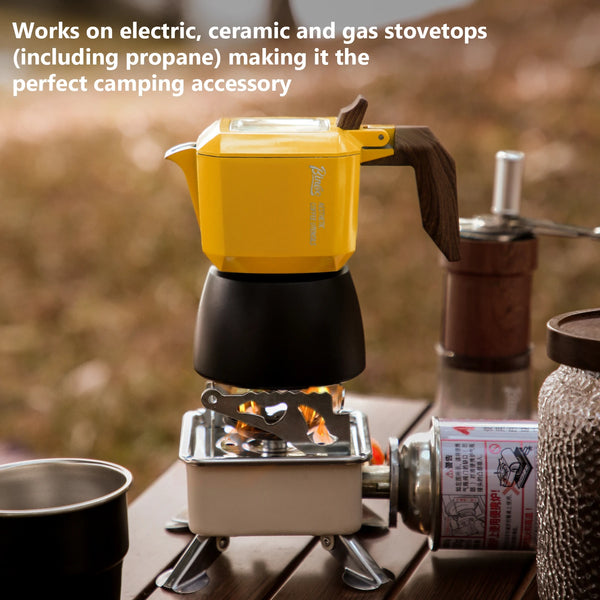 Small Espresso Maker Stovetop - Aluminum Moka Pot 2 Cup, Portable Espresso Coffee Pot Coffee Maker for Camping Travel
