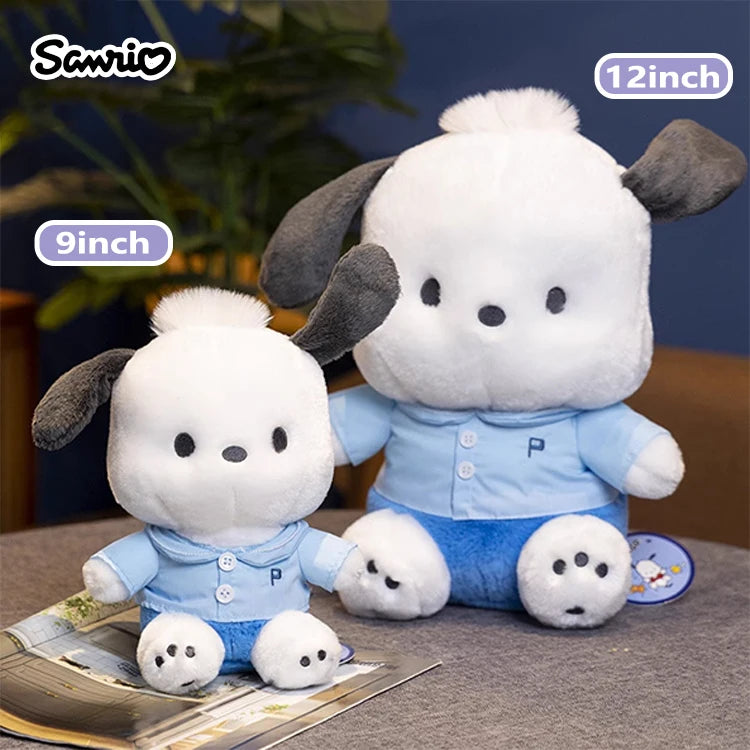 Sanrio Pochacco Hello Kitty Kuromi Stuffed Toys Cute Plush Ring Toys Kawaii Baby Birthday New Year Gift Children Dolls For Girl