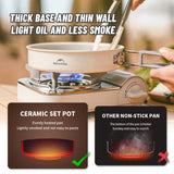 Naturehike Camping Cookware Ceramic Non-Stick Set Lightweight Portable Tableware Kettle Frying Pan Pot Cookset Kitchen Utensils