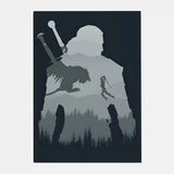 The W-Witcher 3 Wild Hunt Game Poster HD art sticky wall waterproof home living room bar decoration