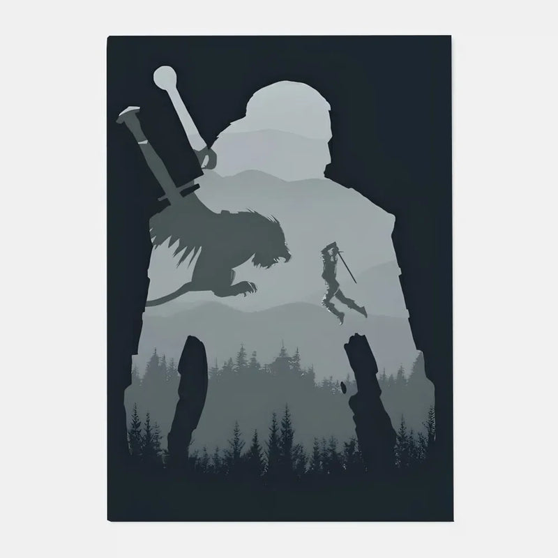 The W-Witcher 3 Wild Hunt Game Poster HD art sticky wall waterproof home living room bar decoration