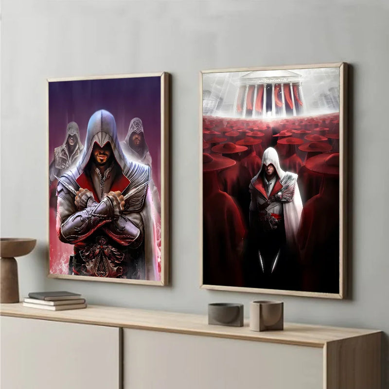 A-Assassins C-Creeds Poster HD art sticky wall waterproof home living room bar decoration
