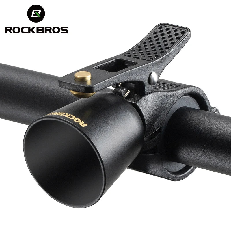 ROCKBROS Bicycle Bell Lightweight Copper Alloy Horn Safety Warning Ring Bell 100db Crisp Sound Ring MTB Road Bike Accessories